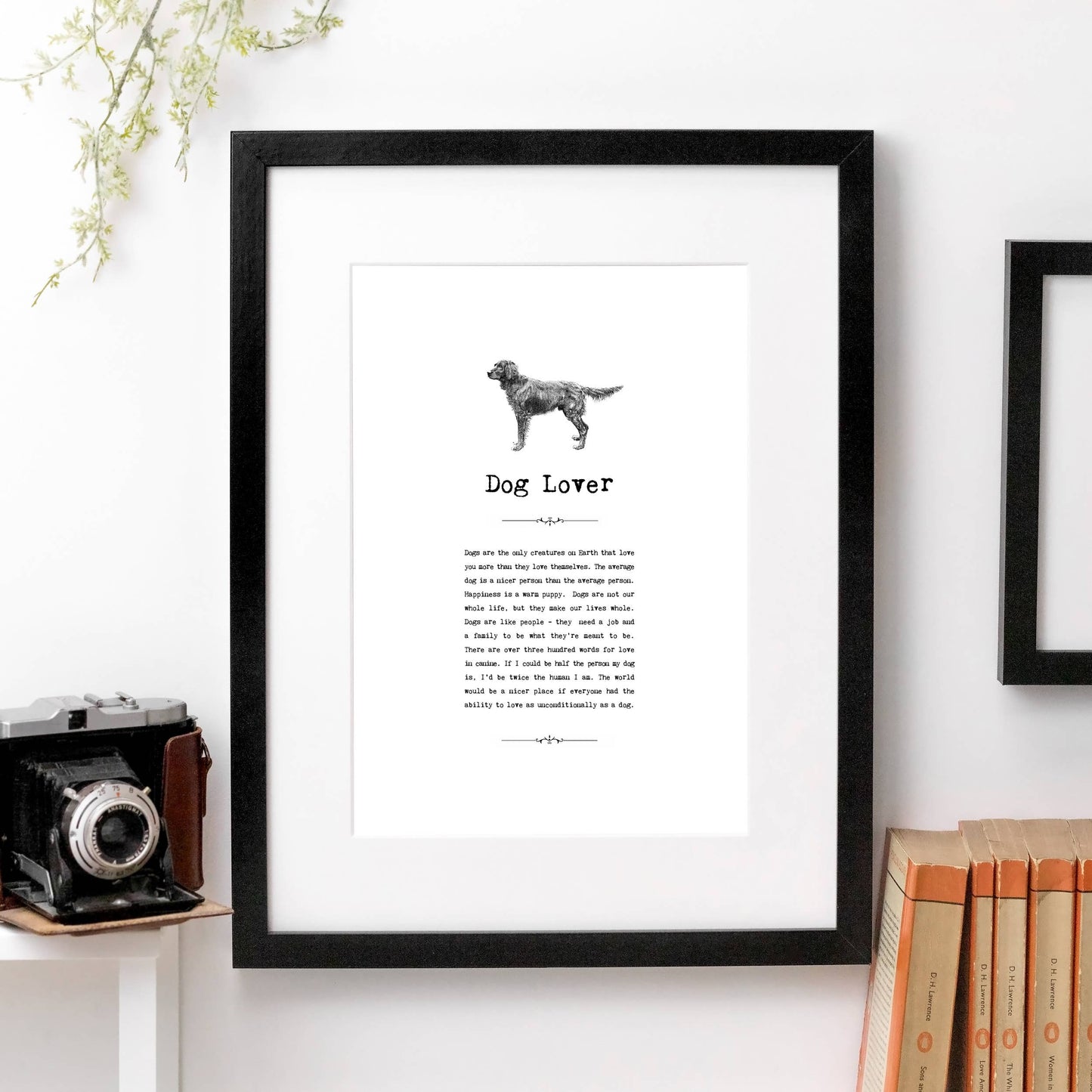 Dog Lover Unframed Print, Gift For Dog Owners: A4 (H29.7 x W21cm)